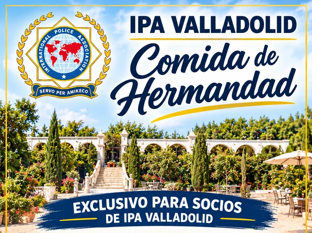Cartel de la Comida de Hermandad de IPA Valladolid, exclusivo para socios